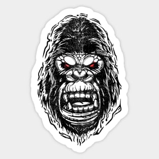 gorilla head Sticker